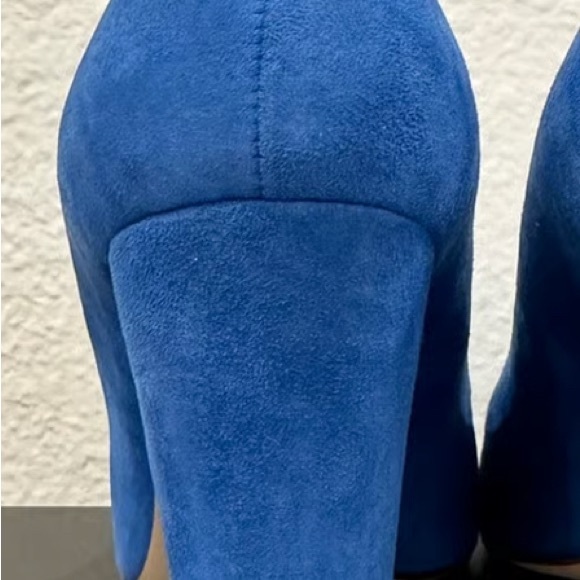 J. Crew Royal Blue Suede Block Heel Pump - Picture 6 of 8
